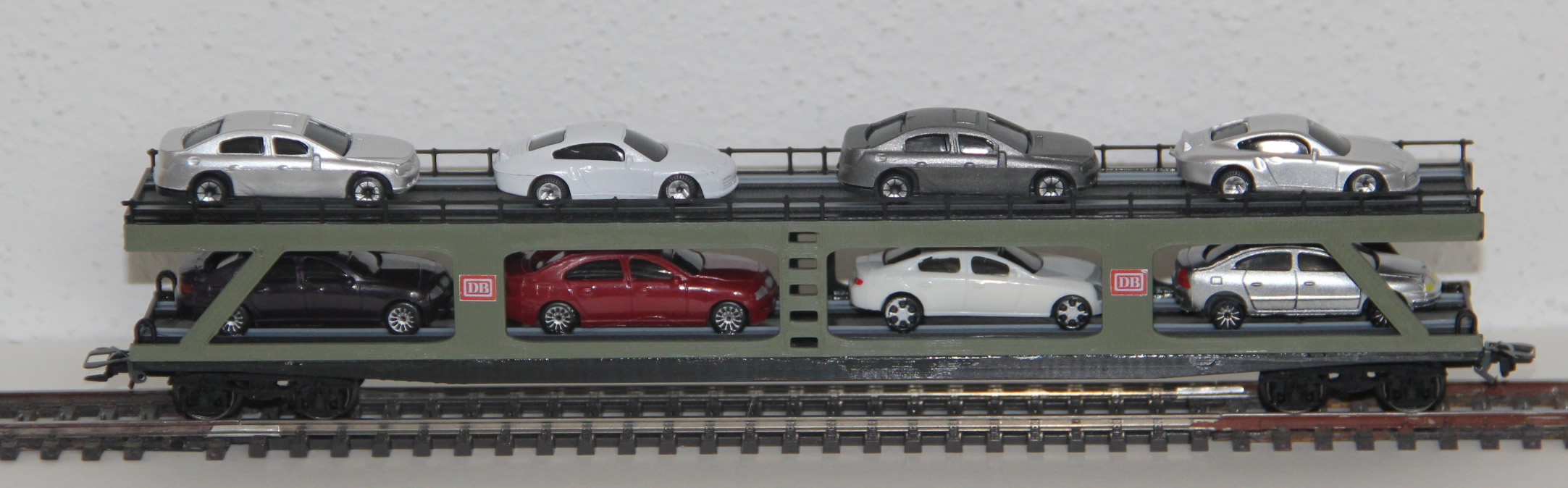 H0 Autotransporter der DB in grüner Lackierung