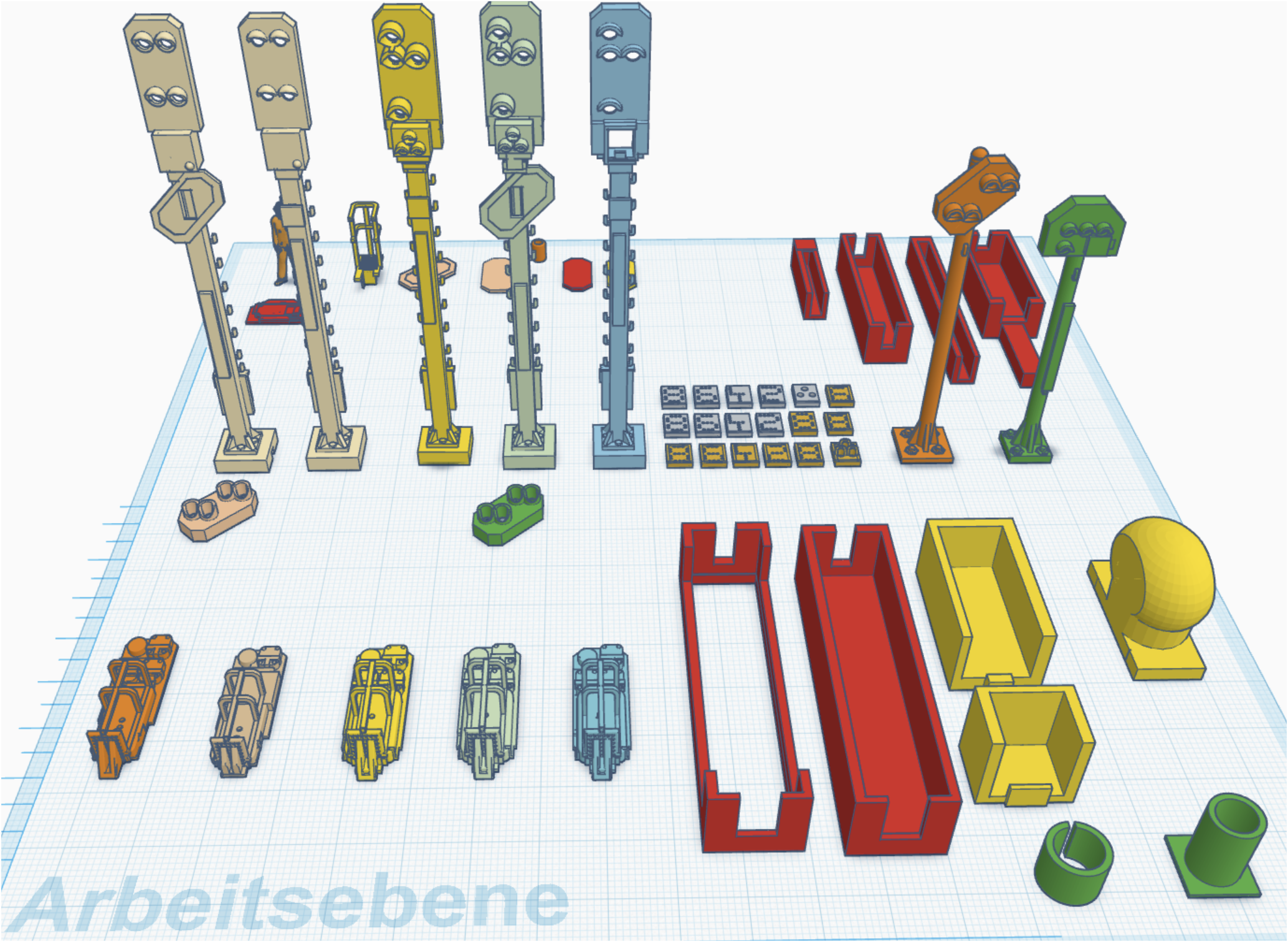 Modellbahn, Signale,  TinkerCAD