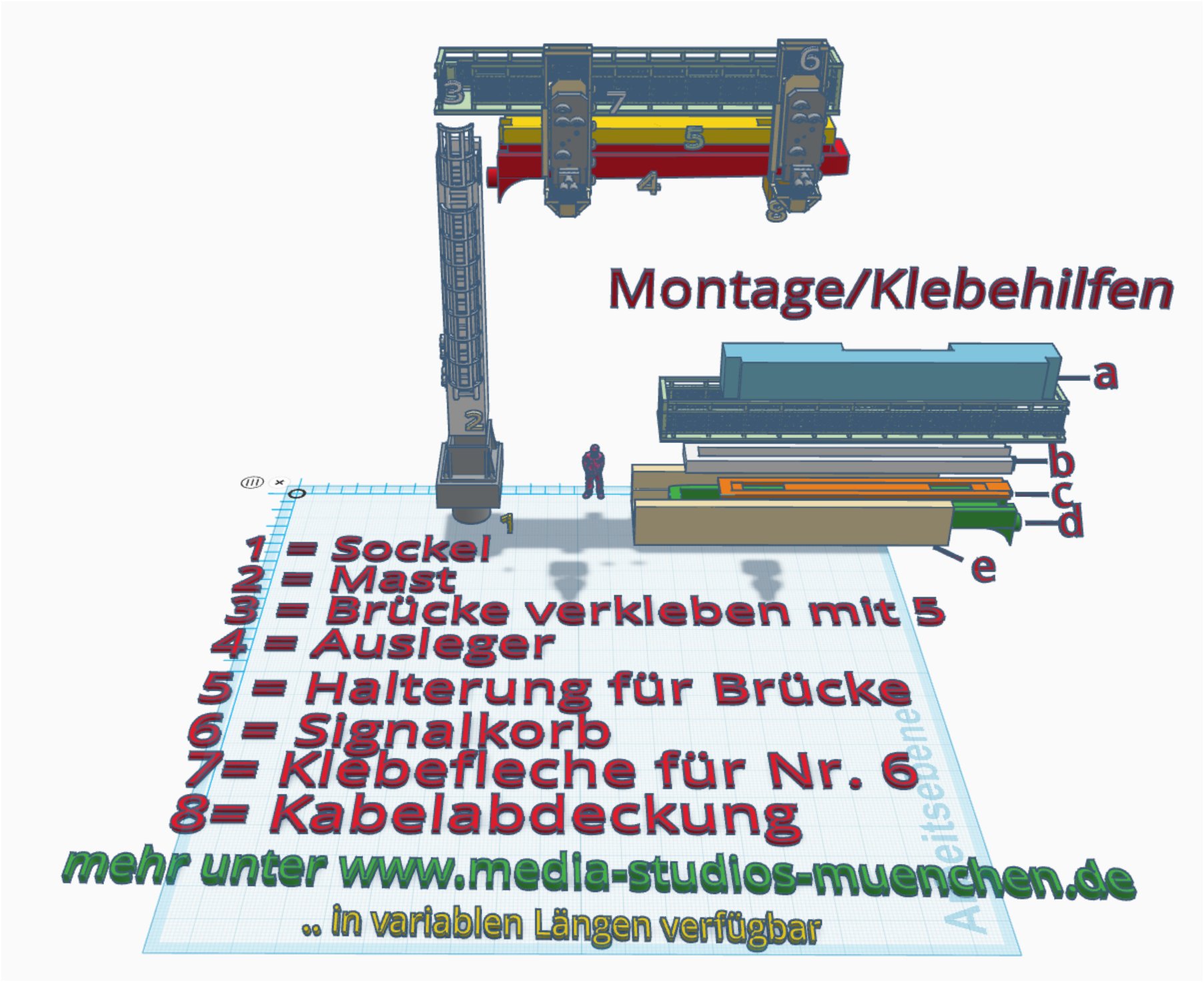 1-Fuß Signalbrücke Version B – Ansicht 1